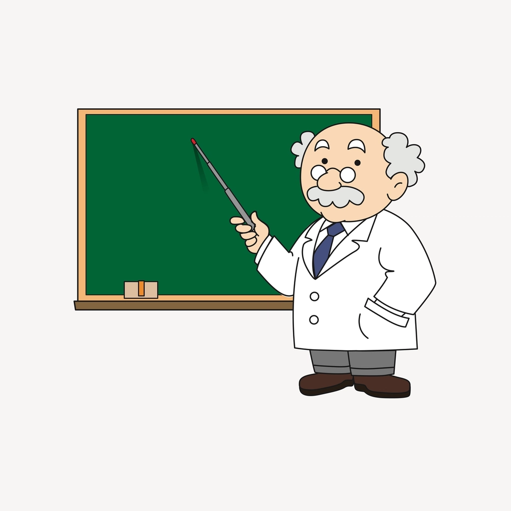 Professor classroom clipart vector